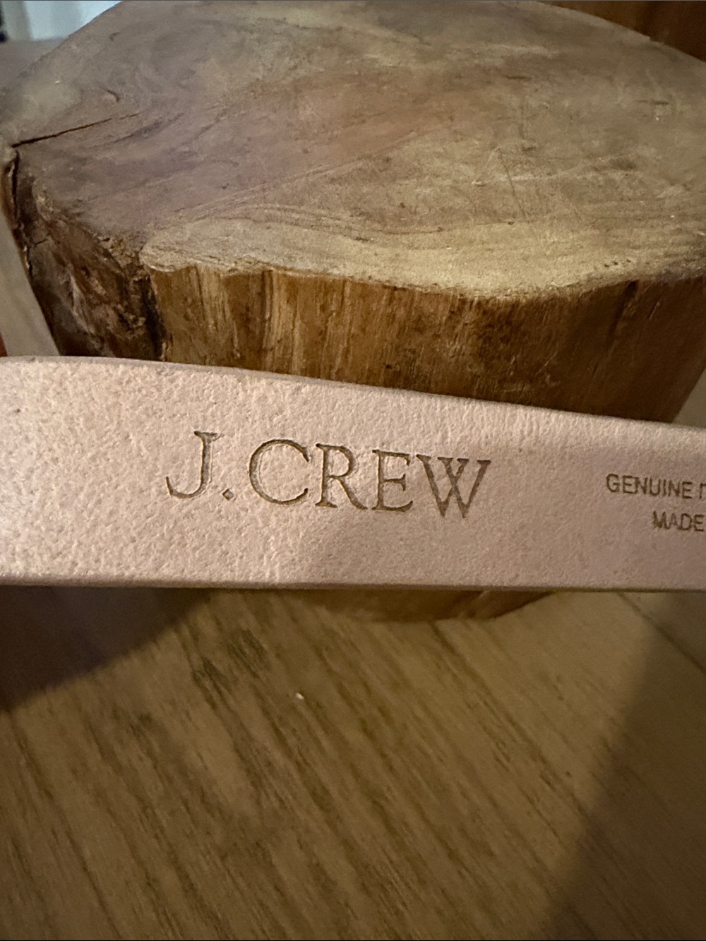 J. Crew Dusty Pink Leather Belt with Gold Buckle - Picture 5 of 6